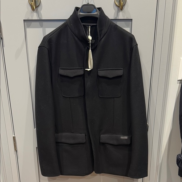 Armani Collezioni Black Military Field Jacket 58R - Picture 1 of 7